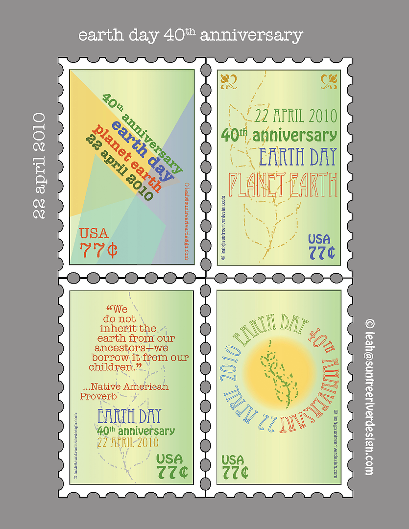 earth day 2010 stamps grouped