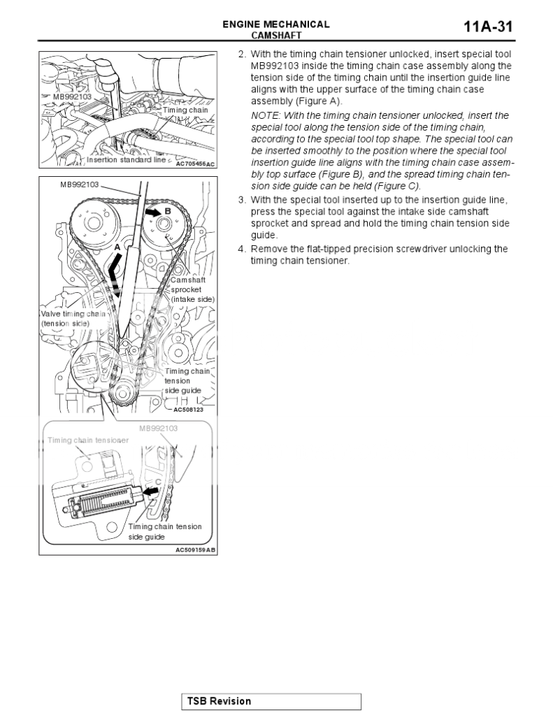 evo x timing chain tension release EvolutionM Mitsubishi Lancer and